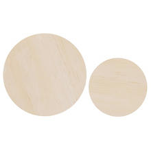 Dessous de verre en bois, 12 cm Ø et 17 cm Ø, 2 pièces