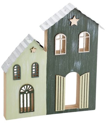 Maisons décoratives en Mdf, 20 cm