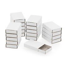 Boîtes en carton solide, blanc, 52 x 36 x 11 mm, 20 pièces