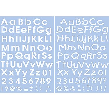 Pochoirs 'alphabet', 2 pièces