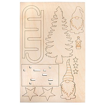 Kit de construction en bois 'lutin', 11,5 x 5 x 16,5 cm