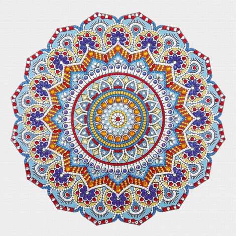 Lot de 20 serviettes en papier motif mandala multicolore/motif cercles 33 x 33 cm 