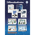 Kit de bricolage 3D "Cartes silhouettes Noël", pour 8 cartes