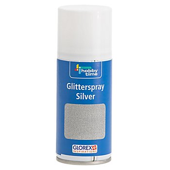 Glitterspray silber, 150 ml