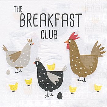 Papierservietten 'Breakfast Club', 33 x 33 cm, 20 Stück