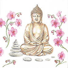 Serviettes en papier 'Bouddha', 33 x 33 cm, 20 pièces