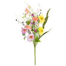 Piquet de fleurs artificielles, multicolore, 50 cm