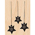 Tampon en bois "étoiles suspendus", 5 x 7 cm
