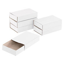 Boîtes en carton, blanc, 13 x 8 x 3 cm, 6 pièces