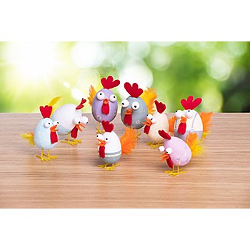 Kit créatif 'poules multicolores'