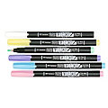 Tombow Brush Pen "Fudenosuke pastell" für schwarzen Untergrund, 6 Stück