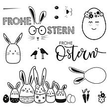 Clear Stempel-Set 'Frohe Ostern'