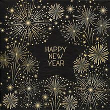 Serviettes en papier 'New Year', 33 x 33 cm, 20 pièces