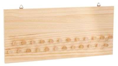 Calendrier de l‘Avent en bois avec 24 crochets, 45 x 20 cm