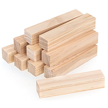 Blocs en bois, carrés, 10 pièces