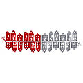 Chiffres pour calendrier de l&apos;Avent en feutrine, rouge, gris, 2,7&ndash;6,5 cm