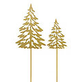 Metallstecker "Bäume", 12 cm und 18 cm, 2 Stück