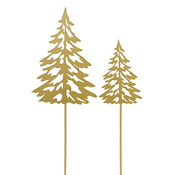Metallstecker 'Bäume', 12 cm und 18 cm, 2 Stück