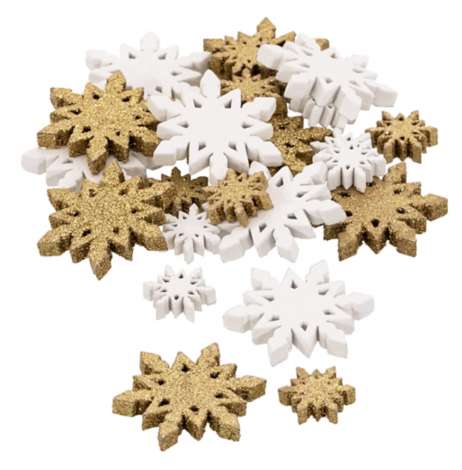 Confettis de table - Flocons - lot de 3 - Doré