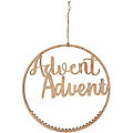 Adventskalender-Ring "Advent" aus Holz, 40 x 40 cm