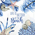Serviettes en papier « Life is better at the Beach », 33 x 33 cm, 20 pièces