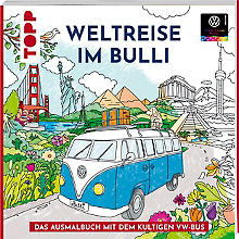 Ausmalbuch 'Colorful World – Mit dem Bulli um die Welt'