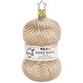 Boule de Noël « pelote de laine », beige, 11 cm