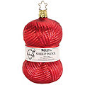 Boule de Noël « pelote de laine », rouge, 11 cm