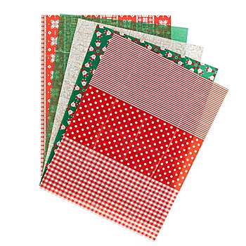 Décopatch-Papier 'Weihnachten' , rot-grün, 30 x 40 cm, 5 Blatt