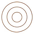 Anneaux en métall « aspect rouillé », 10 cm, 20 cm et 30 cm, 3 pièces