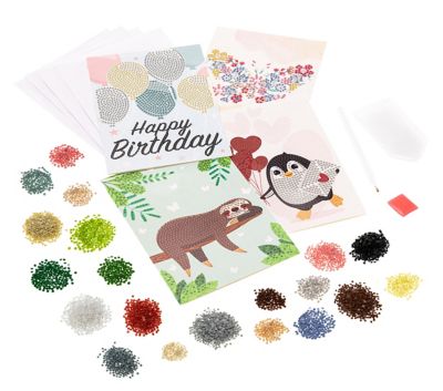 Kit créatif « cartes avec broderies diamant - anniversaire »