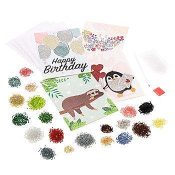 Diamantenstickerei Karten 'Geburtstag'