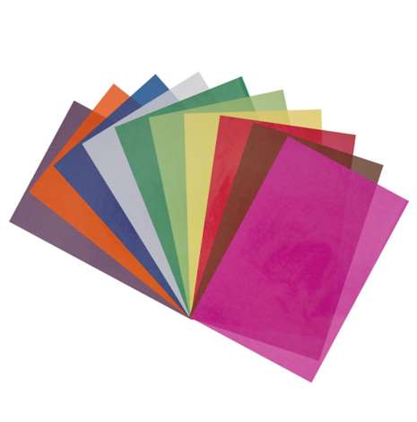 buttinette Papier calque, multicolore, A4, 50 feuilles