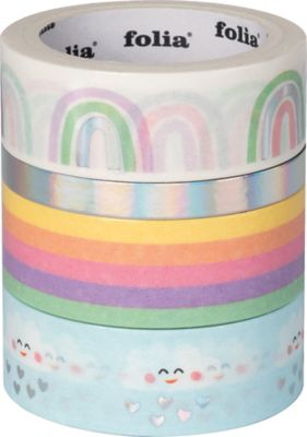 folia Rubans adhésifs Masking Tape arc-en-ciel, 5–15 mm, 20 m