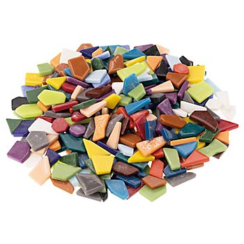 Tesselles en verre Fantasy, polygonales, multicolores, 10–20 mm, 500 g