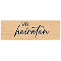 Holzstempel "Wir heiraten", 3,6 x 1,5 cm