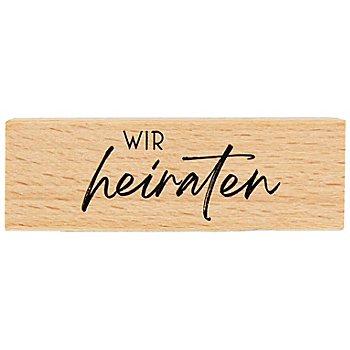 Holzstempel 'Wir heiraten', 3,6 x 1,5 cm