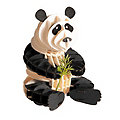 3D-Papiermodell Panda, 5 x 6,5 cm