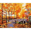 Malen nach Zahlen auf Leinwand "Herbstspaziergang", 40 x 50 cm