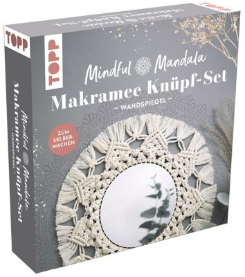 Topp Makramee-Knüpf-Set "Mandala Wandspiegel" | Bastelbedarf