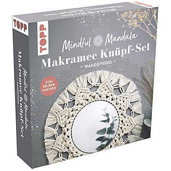 Makramee-Knüpf-Set 'Mandala Wandspiegel'