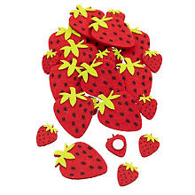 Streuteile 'Erdbeeren', 2 cm und 4 cm, 24 Stück