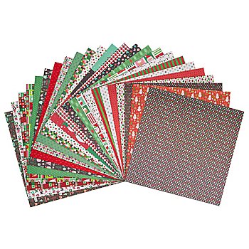 Papierblock 'Weihnachten', rot, 20 x 20 cm, 24 Blatt