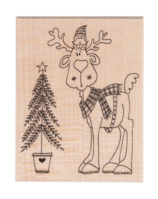 Tampon en bois "le lutin et son copain"