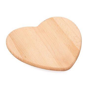 Planche à découper en bois « coeur », 28 x 27 cm