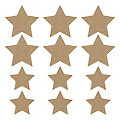 Étoiles en MDF, 6 cm et 8 cm, 12 pièces