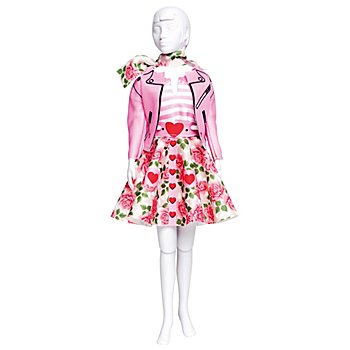 Kit de couture robe de poupée « roses »