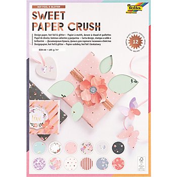 folia Papierblock 'sweet paper crush', pastell, 21 x 29,7 cm, 12 Blatt