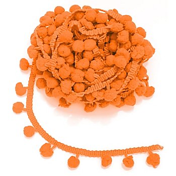 Pompon-Borte, orange, 20 mm, 5 m