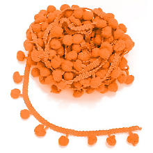Pompon-Borte, orange, 20 mm, 5 m